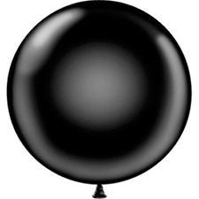 72" Giant Round Black Advertising Latex Balloon 1ct #7278 image 0
