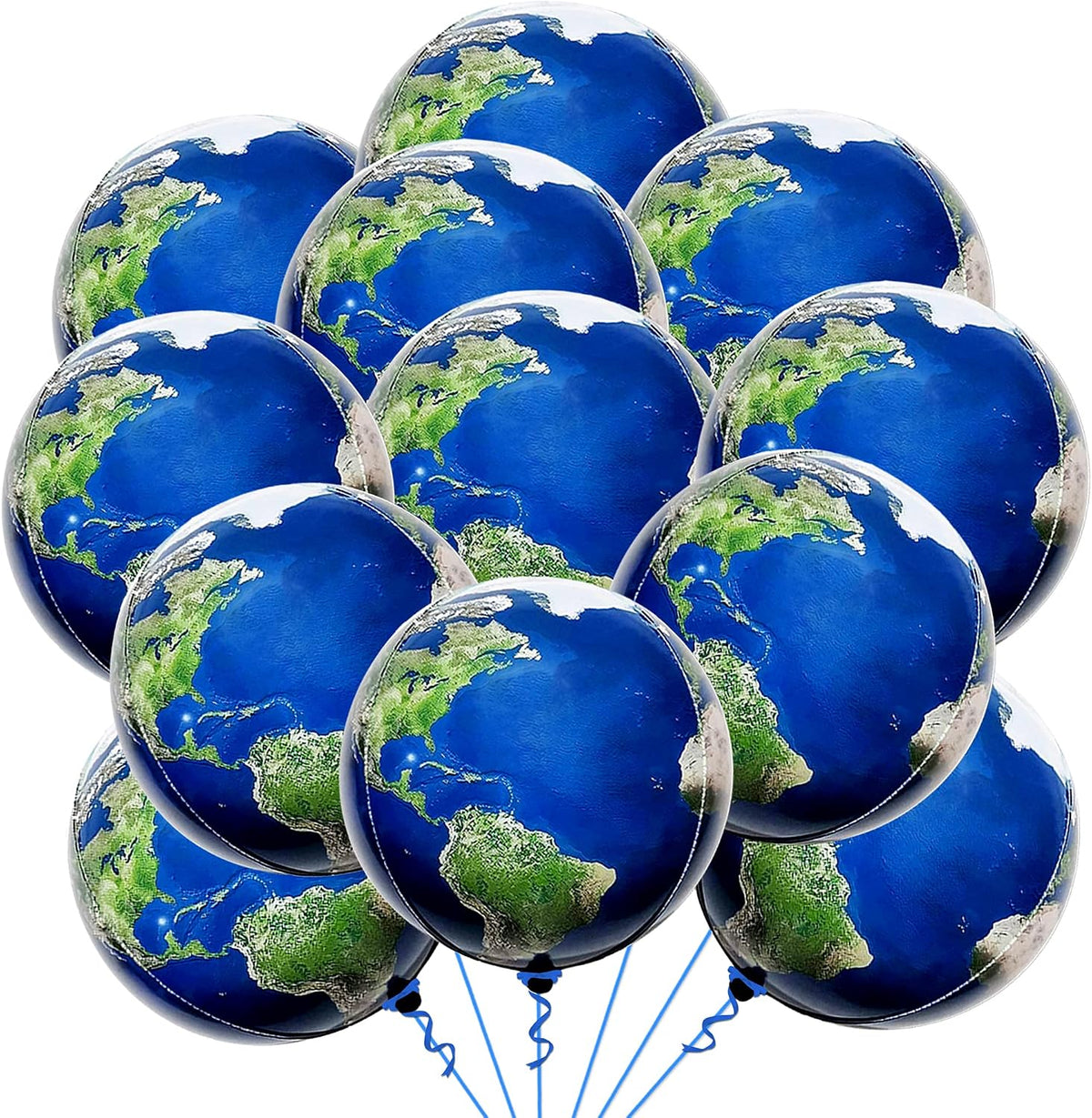 22-Inch Black Mylar Round Foil Balloons - Pack of 12