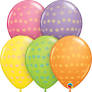 11" Qualatex Assorted Polka Dots Latex Helium Balloon 50ct #37077