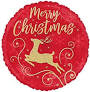 9" MINI Christmas Gold Reindeer AIR FILL ONLY Mini Stick Balloons (5 PACK) #89180