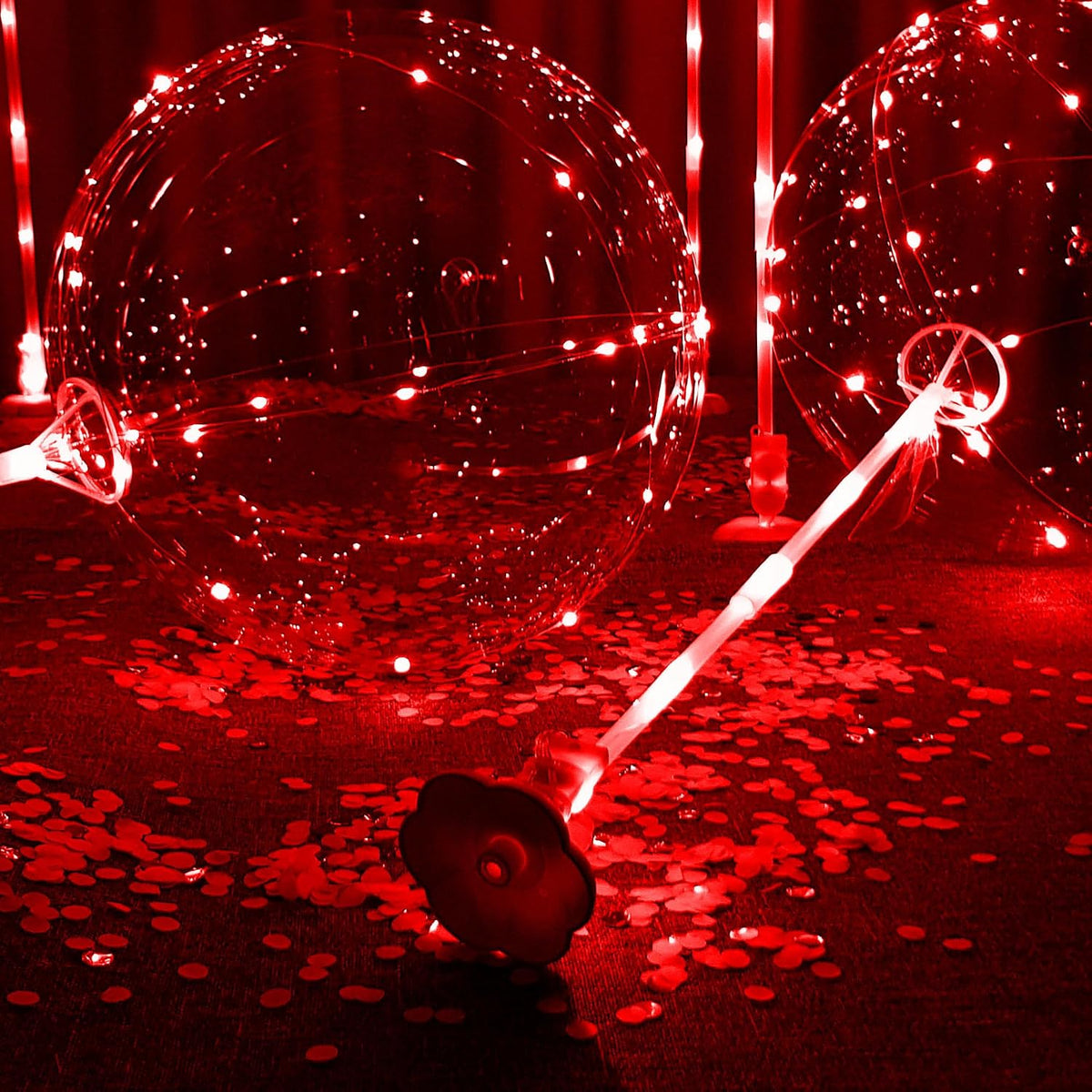 6-Piece LED Bobo Balloon DIY Kit with Sticks and Stand