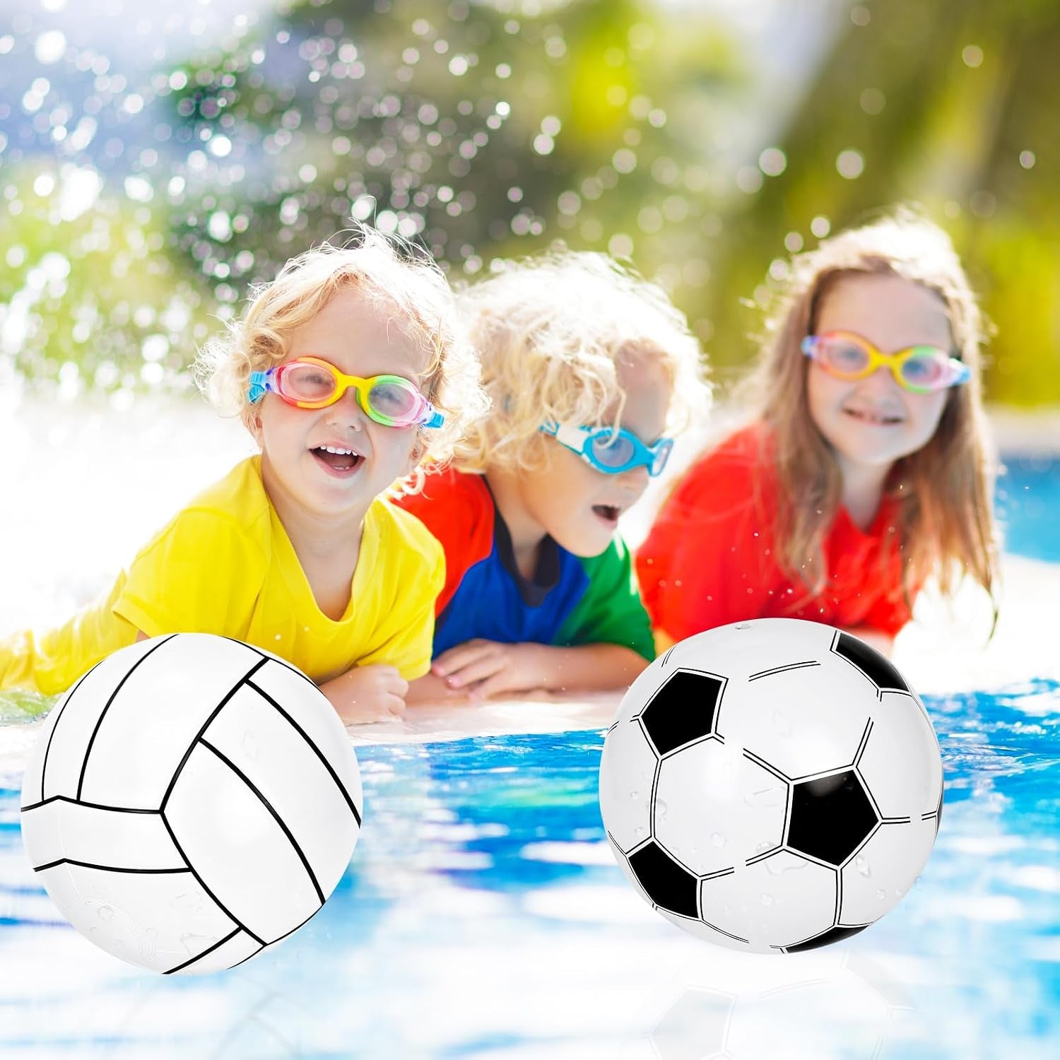 20/30/40/60 Pcs Inflatable Sports Beach Balls, 8" Inflatable Basketball Baseball Football Soccer Volleyball Beach Balls Bulk for Summer Pool Game Sports Themed Party Decorations Birthday Party Favors