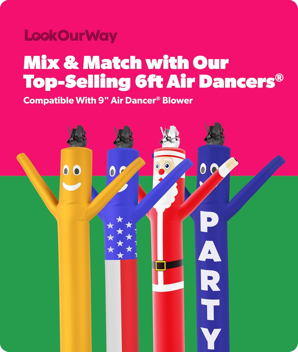 Air Dancers Wacky Waving Inflatable Tube Man - 7Ft Tall Inflatable Dancing Man with Weather-Resitant Blower for Business Advertising - Character Money Theme - Billionaire