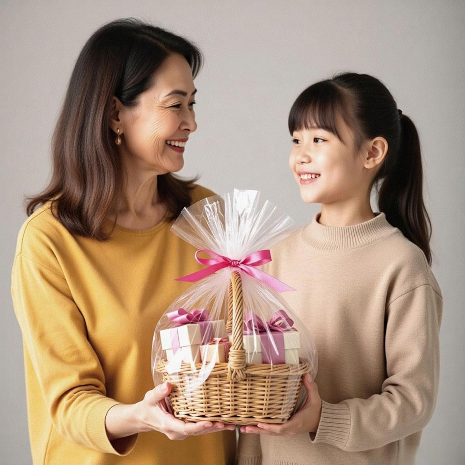 Cellophane Bags for Gift Baskets 16X24 Inches 5Pcs | Clear Cellophane Gift Bags (No Bow or Ribbon Included)