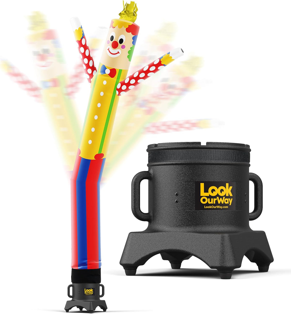 Air Dancers Wacky Waving Inflatable Tube Man - 7Ft Tall Inflatable Dancing Man with Weather-Resitant Blower for Business Advertising - Character Money Theme - Billionaire