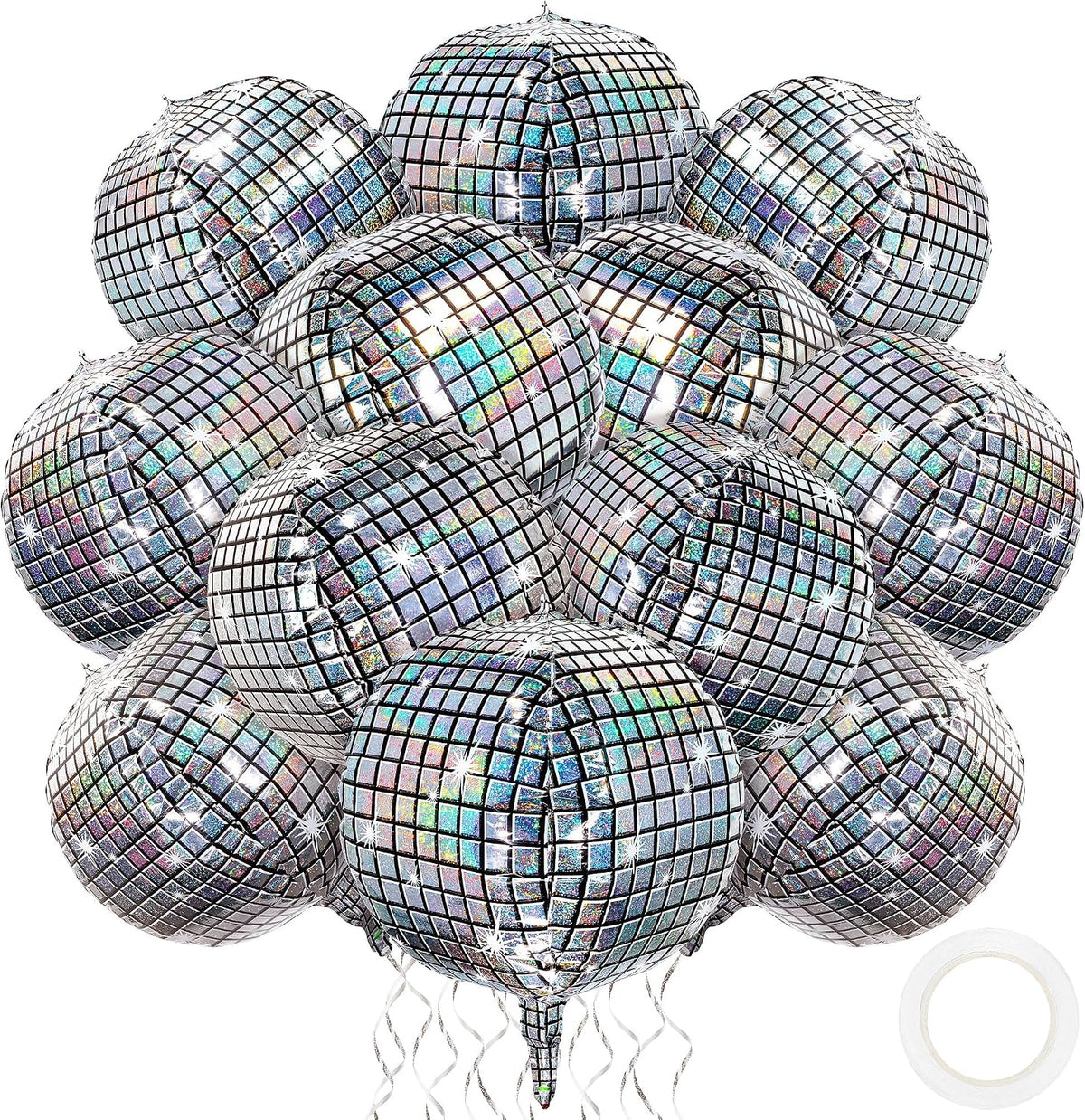 12-Pack 18-Inch Volleyball Foil Mylar Balloons for Themed Birthday Party Decorations