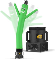 Air Dancers Wacky Waving Inflatable Tube Guy - 7Ft Tall Inflatable Advertising Waving Dancing Man with Sky Dancer Blower - Green