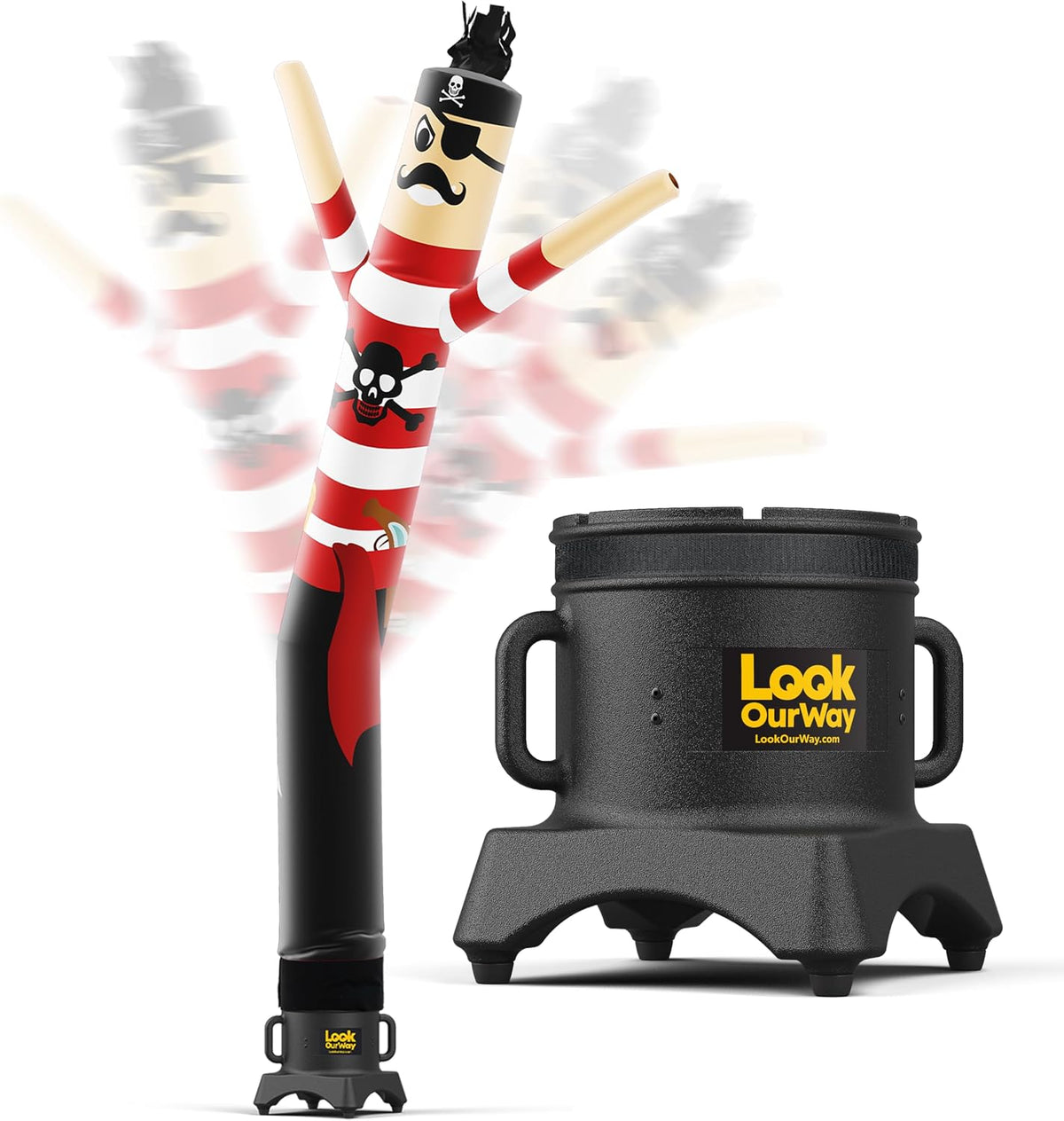 Air Dancers Wacky Waving Inflatable Tube Man - 7Ft Tall Inflatable Dancing Man with Weather-Resitant Blower for Business Advertising - Character Money Theme - Billionaire