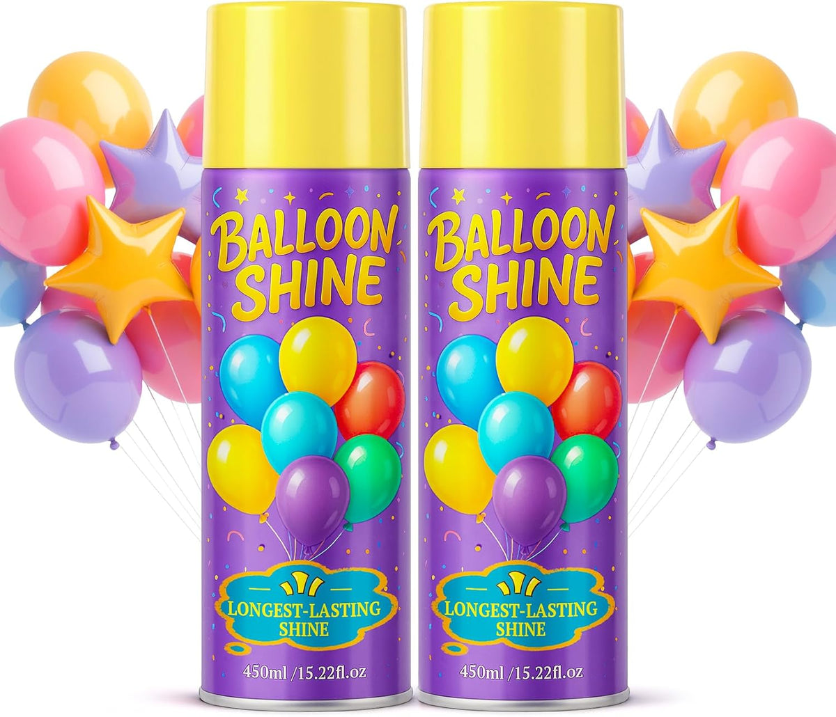 Balloon Shine Spray - 15 Oz Silicone Formula for Parties