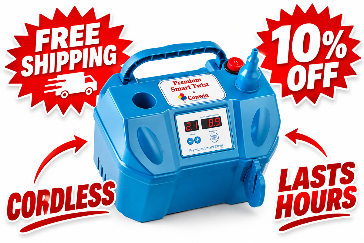 Cordless Portable Fast Power Rechargeable Inflator Pump-Also Inflates Twisters Smart-Twist. #98027