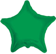 9" Mini Green Stars Foil Balloon Air Fill Only (5 PACK) #34021-09