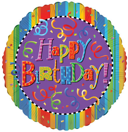 9" Happy Birthday Festive Air Fill Only (5-PACK) #17963