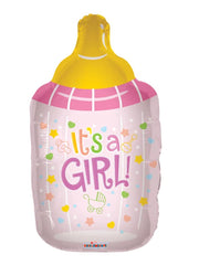 36" Baby Girl Bottle Shape Helium Balloon 1CT #19170