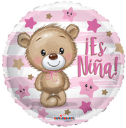 18" Spanish Baby Girl Es Nina Helium Foil Balloon (5 PACK) #37173