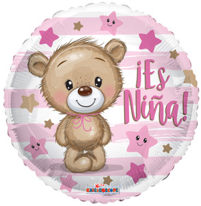 18" Spanish Baby Girl Es Nina Helium Foil Balloon (5 PACK) #37173