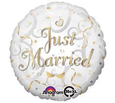 18″ Just Married Helium Foil Balloon 1ct #25919