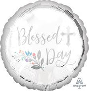 18" Blessed Day Multi Occasion Religious Balloon Helium Foil (5 PACK) #41108