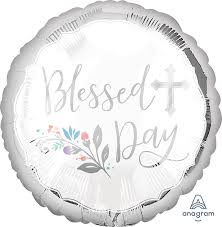 18" Blessed Day Multi Occasion Religious Balloon Helium Foil (5 PACK) #41108