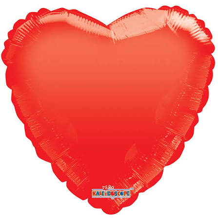 18" Red Gellibean Heart Helium Balloons (5 PACK) #19274