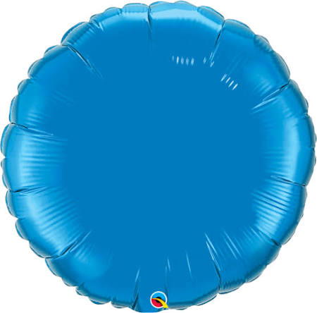 36" Sapphire Blue Foil Circle Balloon 1ct #12679
