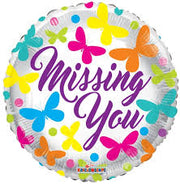 18" Missing You Foil Helium Balloon (5 PACK) #15412