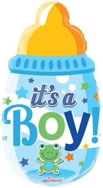 20" Baby Boy Bottle Shape Helium Foil Balloon (5 PACK) #19724