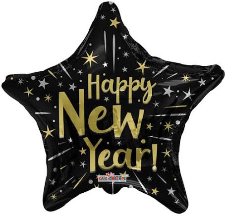 18" New Year Helium Foil Balloon (5 PACK) #89147