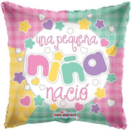 9" Pequena Nina Nacio Spanish Baby Girl Air Fill Only Foil Balloon (5PACK) #34340-09