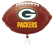 18" Green Bay Packers Football Shape Helium Foil Balloons 1ct #26129