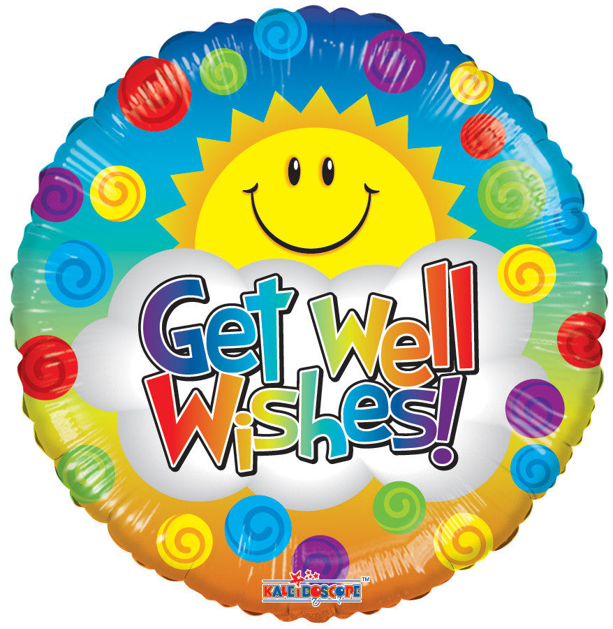 9" Get Well Sunshine Foil Balloons (5 PACK) #19715-09