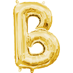 16" Mini Gold Letter B Balloon Self Sealing #33014