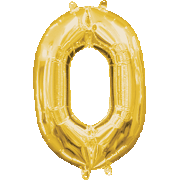16" Mini Gold # 0 Balloon Air Fill Only