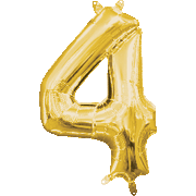 16" Mini Gold # 4 Balloon Air Fill Only