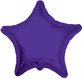 9" Mini Purple Stars Foil Balloon Air Fill Only (5 PACK) #34023-09