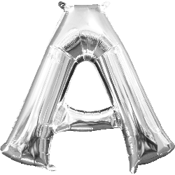 16" Mini Silver Letter A Self Sealing Balloon #33011