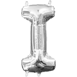 16" Mini Silver Letter I Balloon Self Sealing #33028