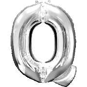 16" Mini Silver Letter Q Balloon Self Sealing #33044