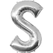 16" Mini Silver Letter S Balloon Self Sealing Air Fill #33048