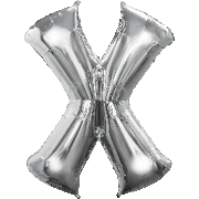 16" Mini Silver Letter X Balloon Self Sealing #33058