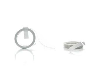 6' White Individual Pre-Coiled Ribbon 100 pk PCR20/100