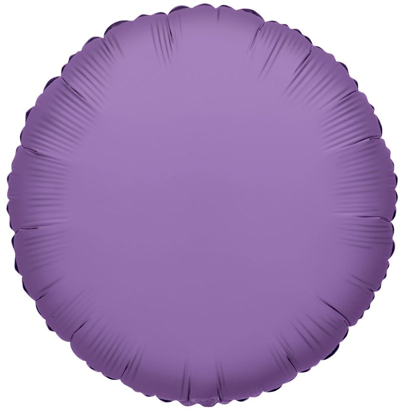 18" Violet Purple Circle Helium Foil Balloon (5 Pack) #17907