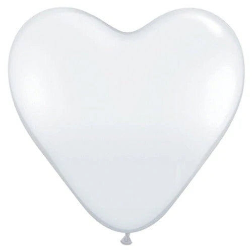 6" Qualatex Diamond Clear Hearts Latex Balloons 100ct #43635
