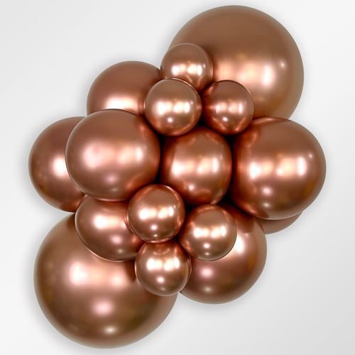 5" Sempertex Reflex Rose Gold Balloons 100 Bag #51147