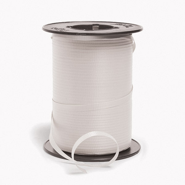 White Thin Curling Ribbon 3/16"x1500' #101