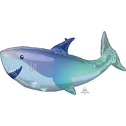 38" Smiling Shark Shape Helium Foil Balloon #41225