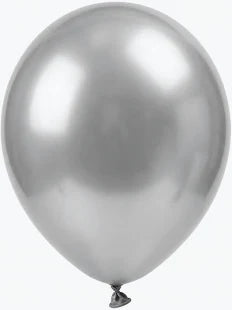 12" CTI Chrome Silver Helium Latex Balloons 100ct #916161