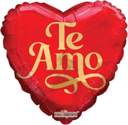 9" Spanish Te Amo Lettering Air Fill Only Foil Balloons (5 Pack) #36082
