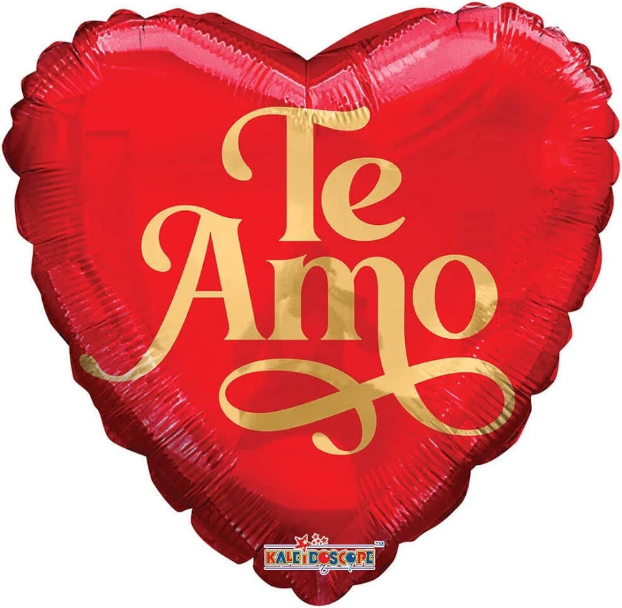 9" Spanish Te Amo Lettering Air Fill Only Foil Balloons (5 Pack) #36082