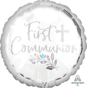 18" First Communion Religious Balloon Helium Foil (5 PACK) #41025
