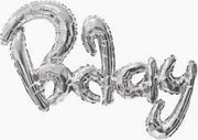 **SPECIAL** 36" Bday Script Silver Connected Word Phrase #15758